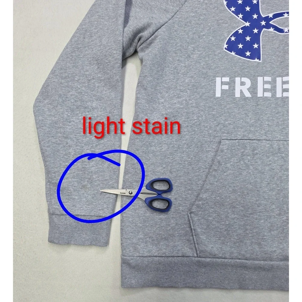 Under Armour Freedom Hoodie Mens XL Pullover Sweatshirt USA Flag Red Blue White‎